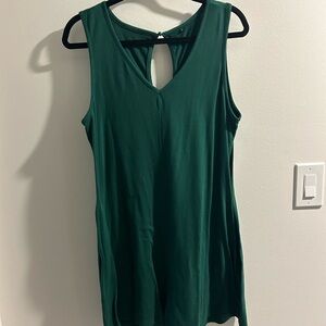 Elegant Green Sleeveless Romper